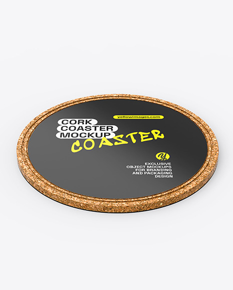 Cork Beverage Coaster Mockup