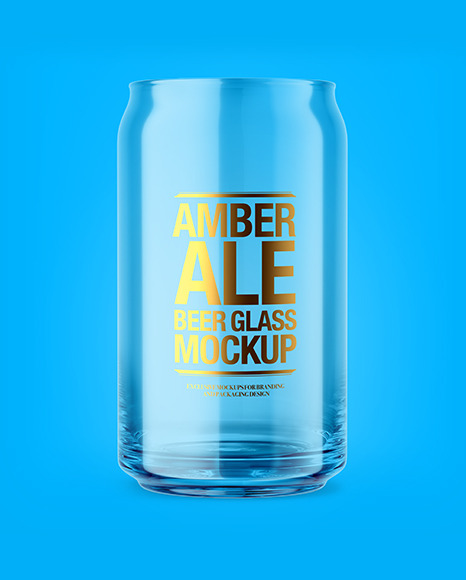 Empty Can Shaped Glass Mockup