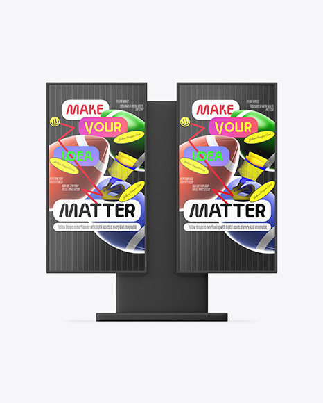 LED Citylight Stand Mockup