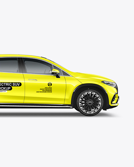 Electric Crossover SUV Mockup - Side View