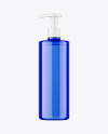 Colored Cosmetic Bottle w\ Pump Mockup