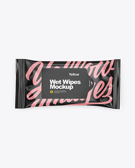 Matte Wet Wipes Mockup