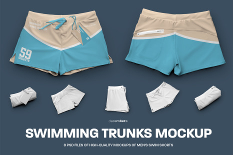 8 Swim Trunks Mockups