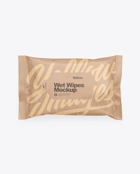 Kraft Wet Wipes Mockup