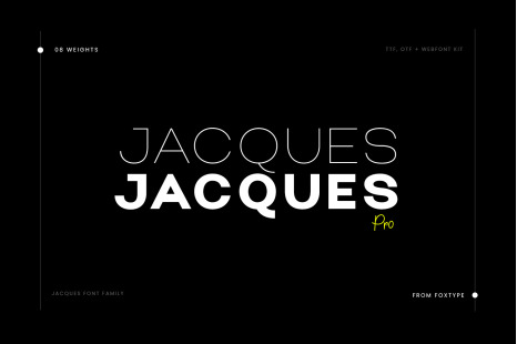 Jacques Pro Display Typeface