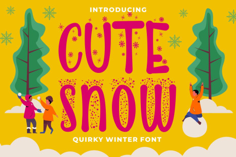 CUTE SNOW - QUIRKY WINTER FONT