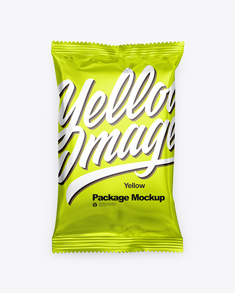 Matte Metallic Snack Package Mockup
