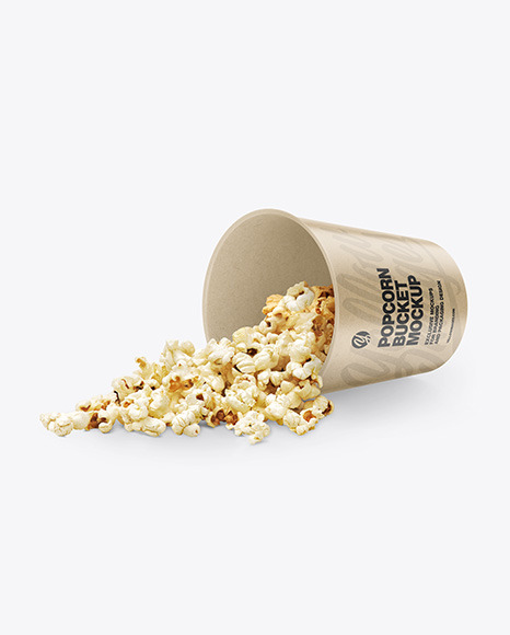 Kraft Popcorn Bucket Mockup