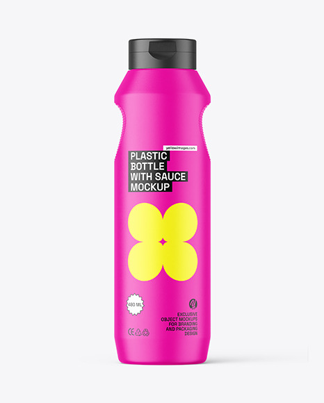 Matte Sauce Bottle Mockup