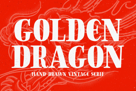 Golden Dragon - Hand-drawn Serif
