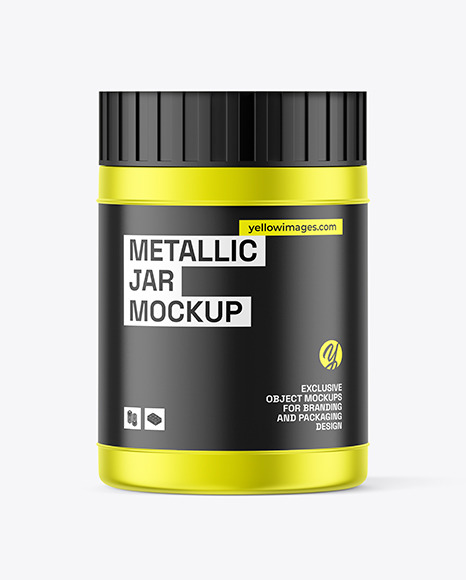 Metallic Jar Mockup