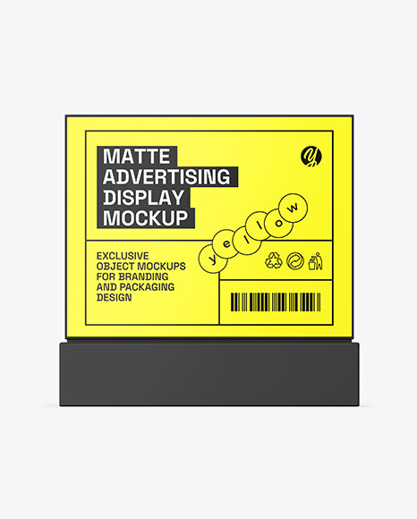 Matte Advertising Display Stand Mockup