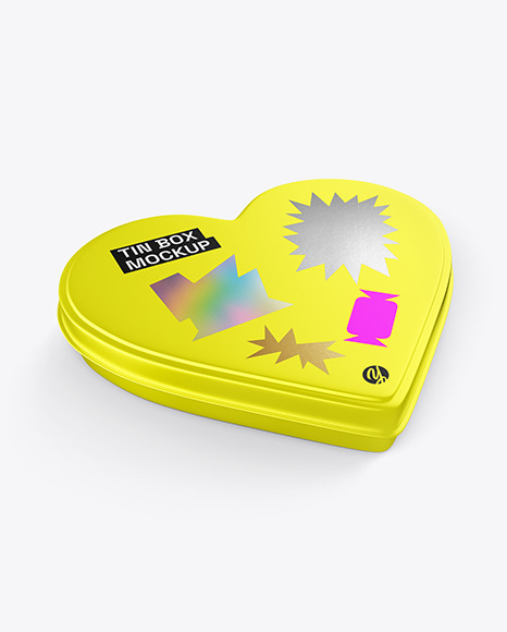 Heart Tin Box Mockup