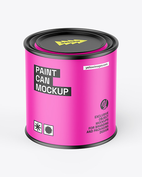 Matte Paint Can Mockup