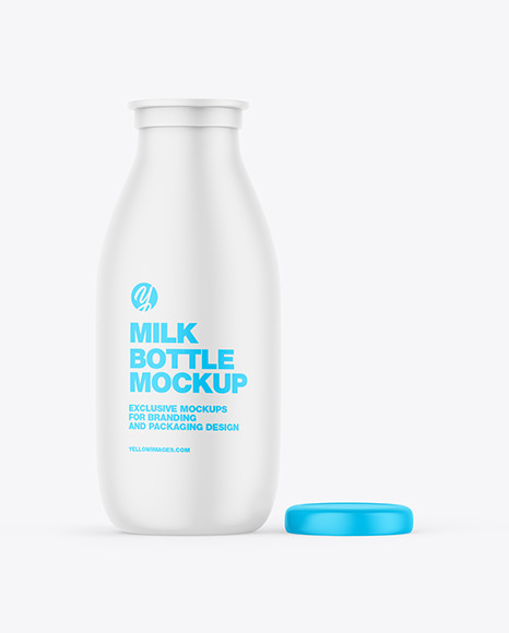 Opened Matte Plastic Bottle Mockup