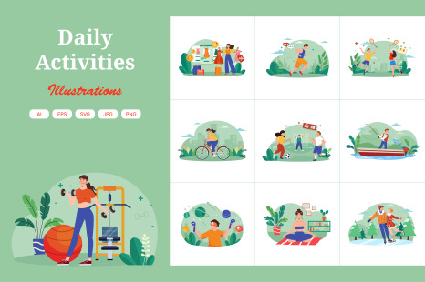 M621_Daily Activities Illustration Pack_Part 01