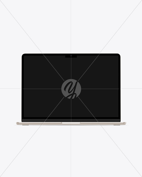 MacBook Air M2 Starlight Mockup