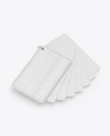Kraft Cards Stack w/ Wooden Tag Mockup