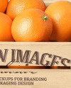 Crate With Oranges Mockup