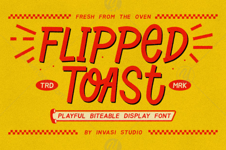 Flipped Toast - Playful Biteable Font