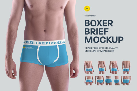 10 Mockups Men's Boxers Brief