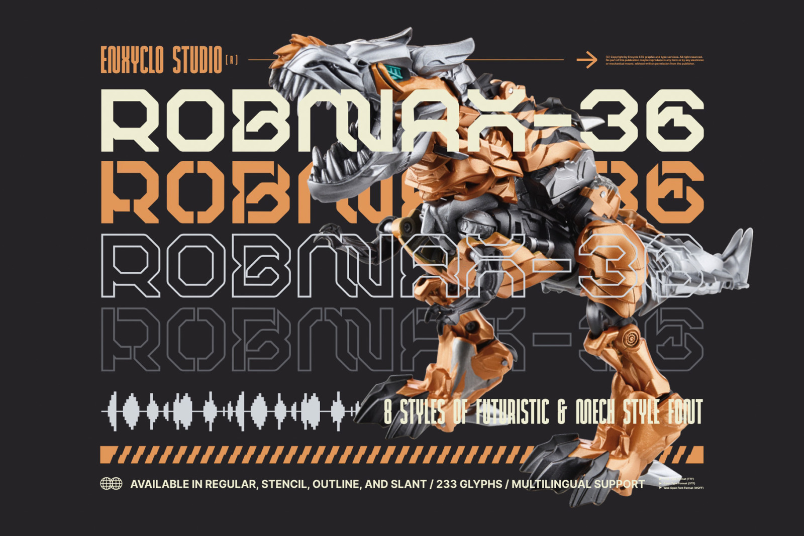 ROBMAX36 - Futuristic Cyberpunk Mecha Sci-Fi Display Modern Font