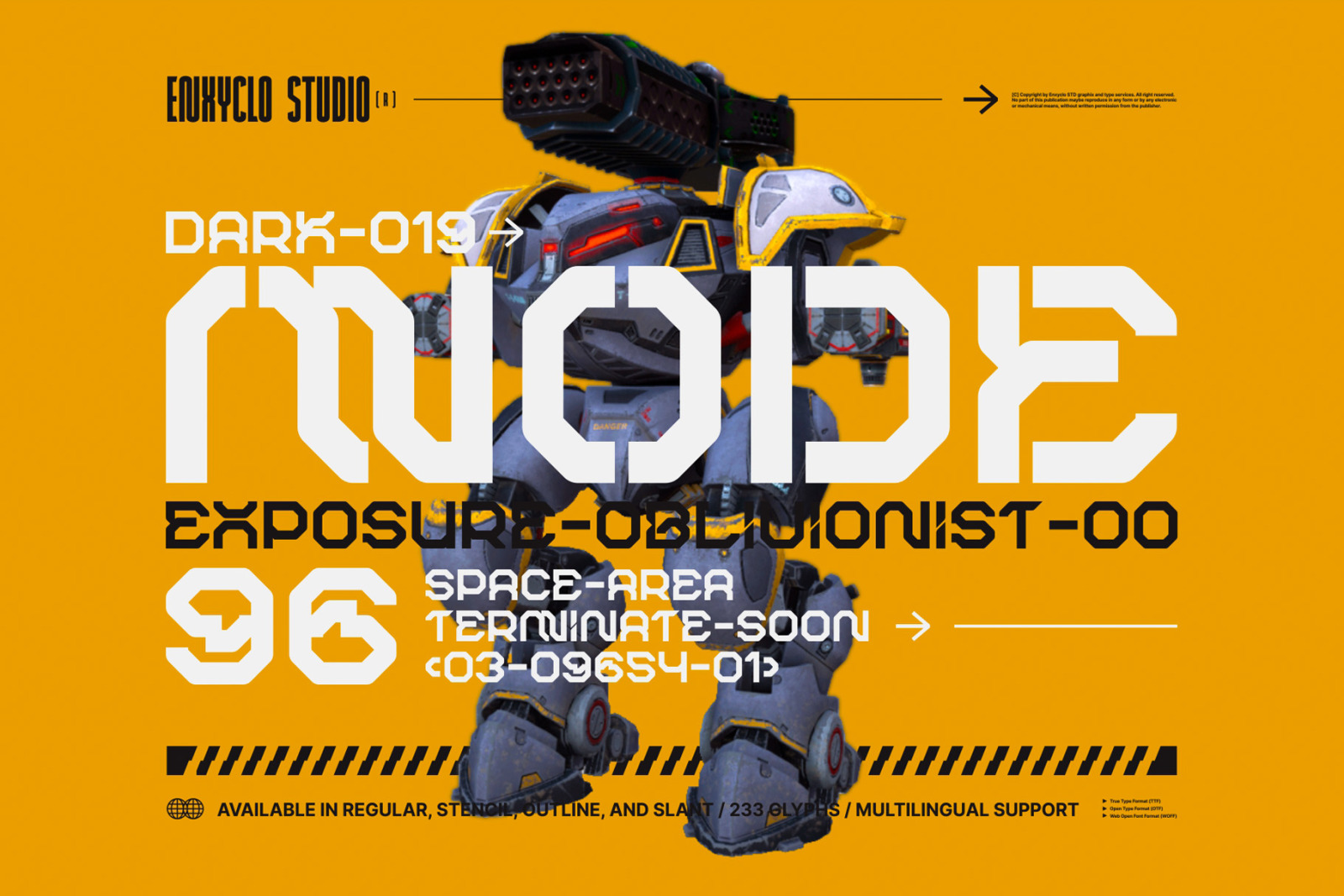 ROBMAX36 - Futuristic Cyberpunk Mecha Sci-Fi Display Modern Font