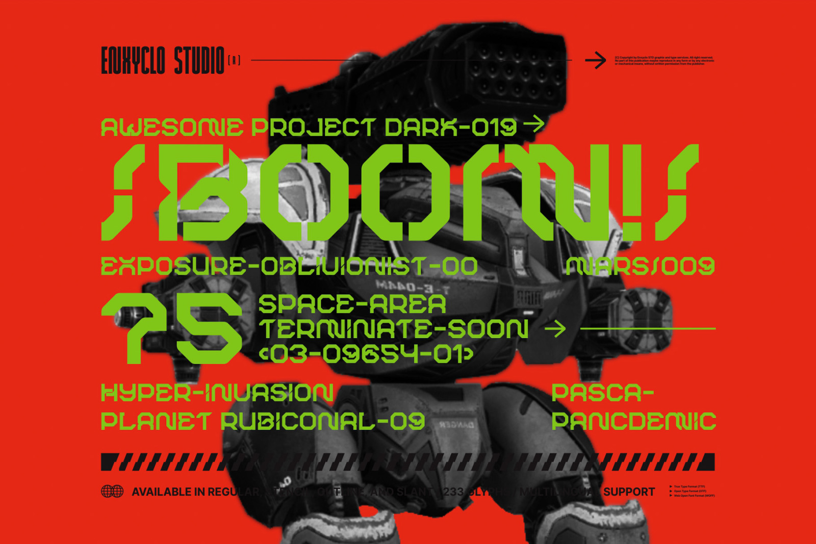 ROBMAX36 - Futuristic Cyberpunk Mecha Sci-Fi Display Modern Font