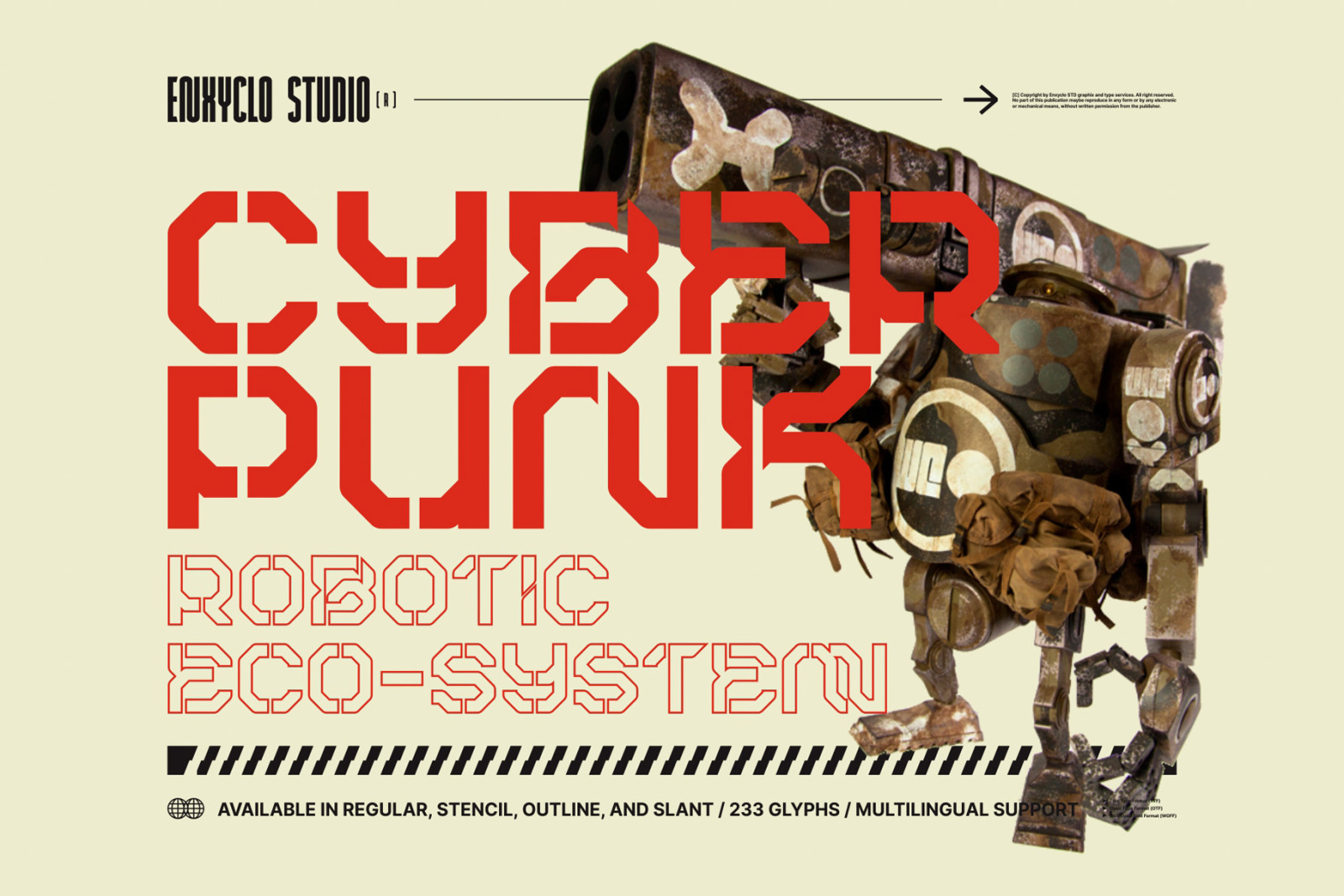 ROBMAX36 - Futuristic Cyberpunk Mecha Sci-Fi Display Modern Font