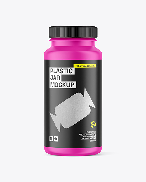 Matte Plastic Jar Mockup