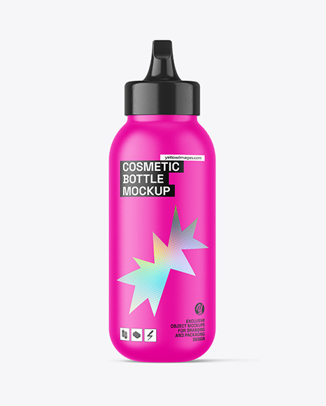 Matte Cosmetic Bottle Mockup