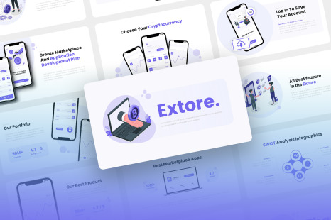 Extore - Mobile App &amp; SAAS Keynote Template