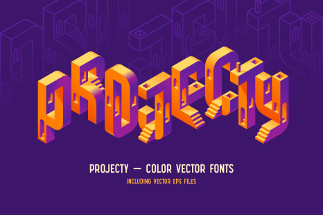 Projecty - Color Vector Font