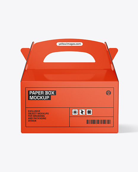 Glossy Paper Box Mockup