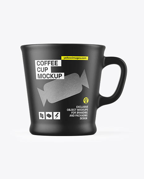 Matte Ceramic Coffee Cup Mockup