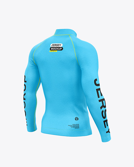 Men&#039;s Jersey Mockup - Back Half Side View