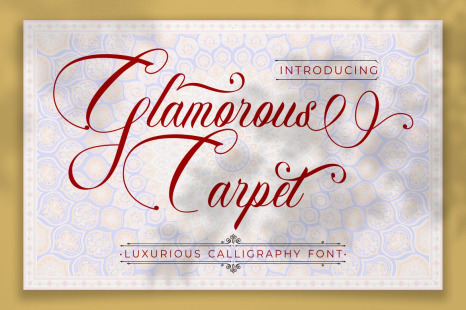 Glamorous Carpet - Luxurious Calligraphy Font