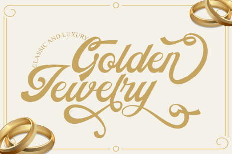 Golden Jewelry - Classic And Luxury Script