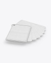 Kraft Cards Stack w/ Wooden Tag Mockup