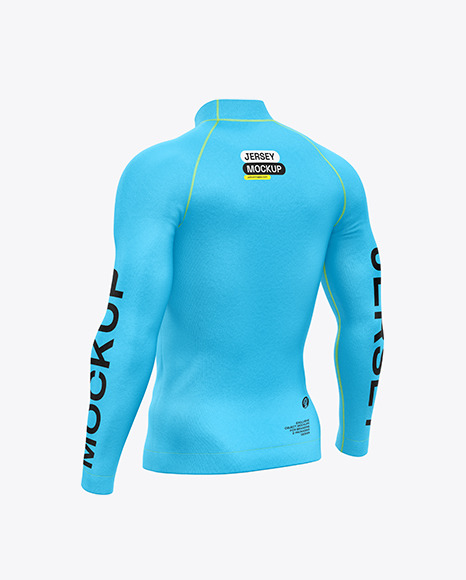 Men&#039;s Jersey Mockup - Back Half Side View