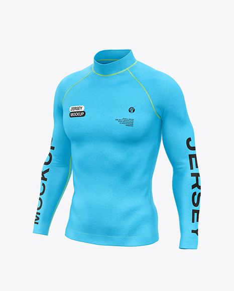 Men&#039;s Jersey Mockup - Front Half Side View