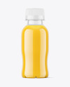 Clear PET Orange Juice Bottle Mockup