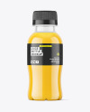 Clear PET Orange Juice Bottle Mockup
