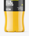 Clear PET Orange Juice Bottle Mockup