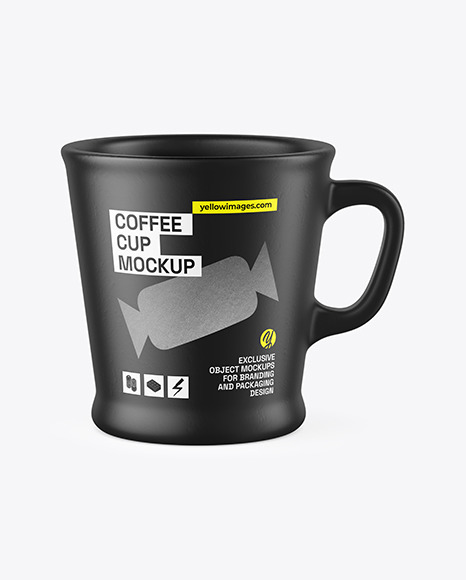 Matte Ceramic Coffee Cup Mockup