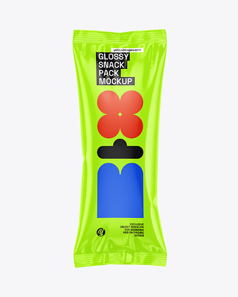 Glossy Snack Pack Mockup