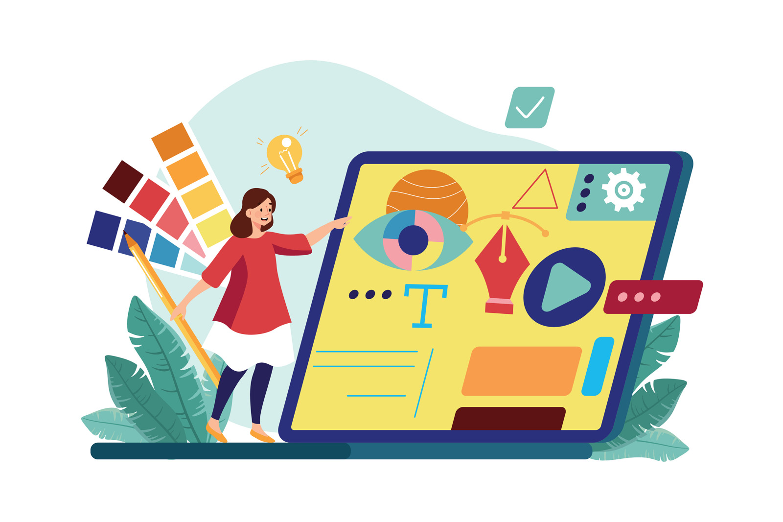 M626_Design Jobs Illustration Pack_Part 01 on Yellow Images Creative Store