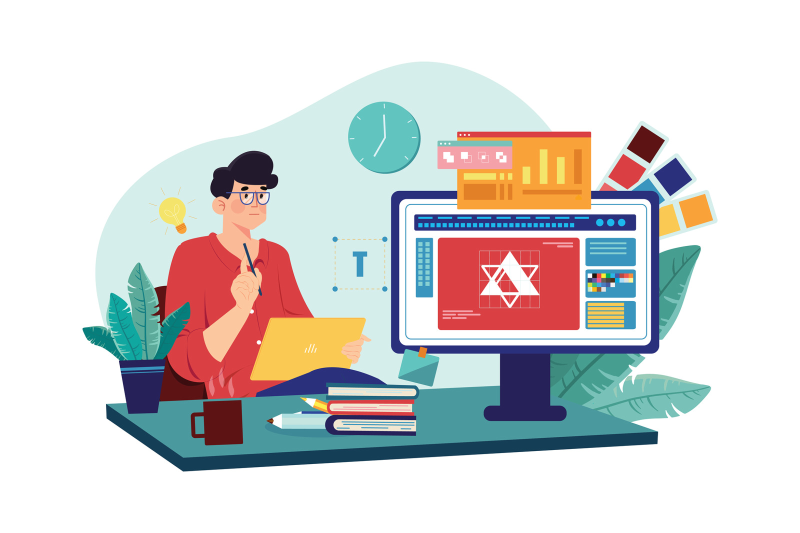 M626_Design Jobs Illustration Pack_Part 02 on Yellow Images Creative Store