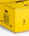 Paper Box with Bananas Mockup
