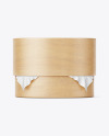 Round Wooden Box w/ Fabric Mockup